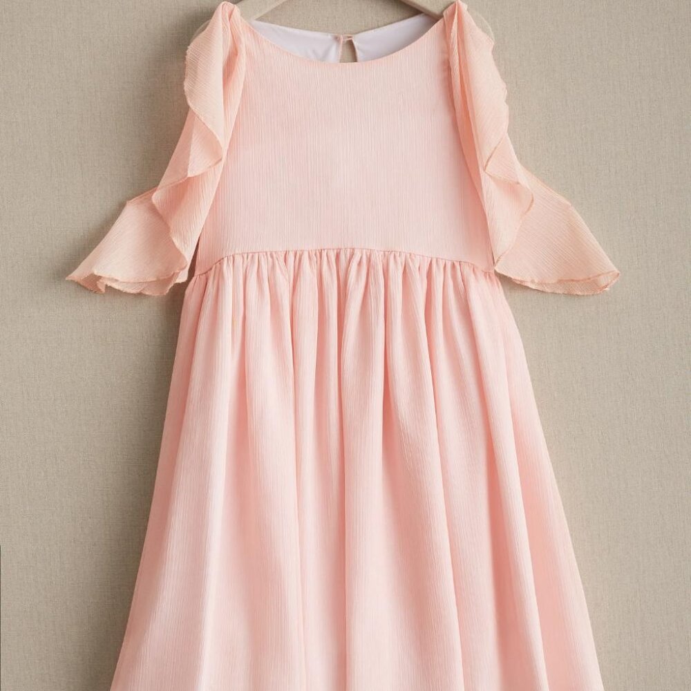 Chasing Fireflies Flutter Dress M(7-8) Light Pink